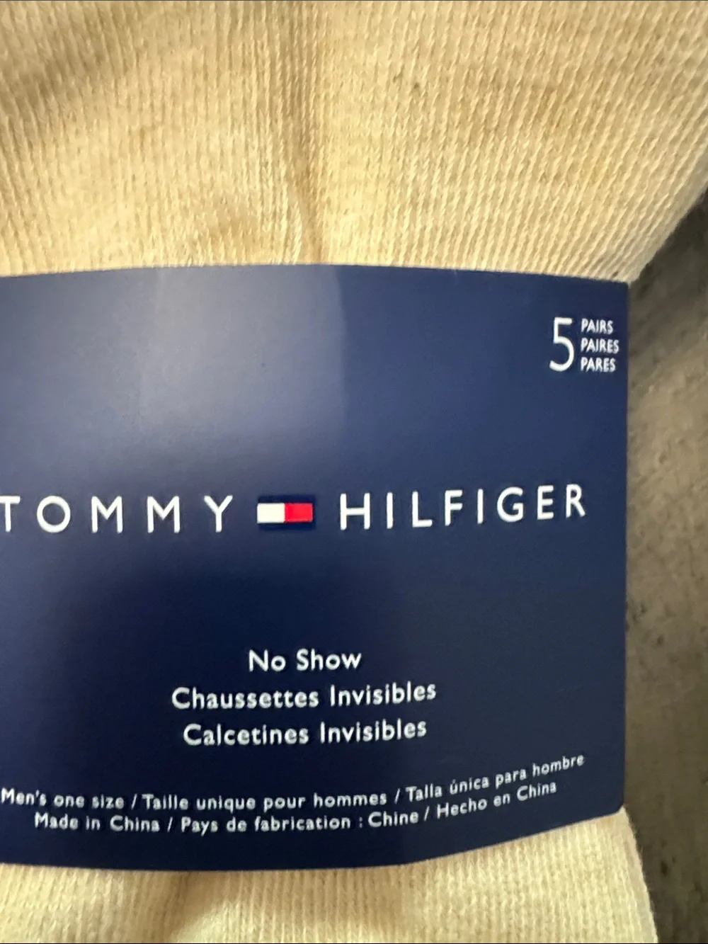 Tommy Hilfiger Men's No-Show Socks - Beige (5 Pack)